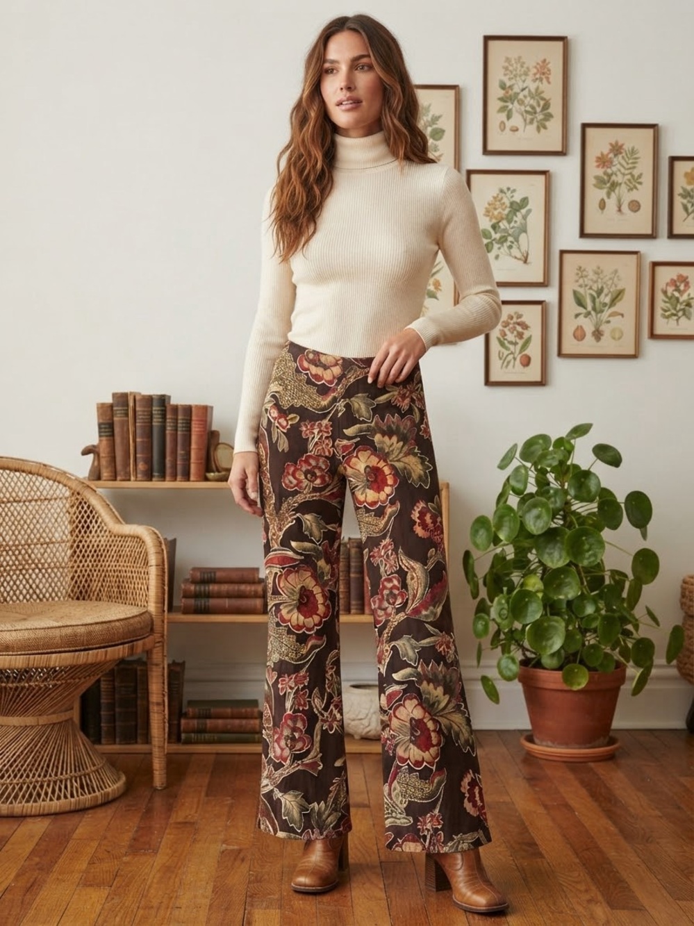 Vintage 90s Lauren Ralph Lauren 100% Linen Floral Pants NWT Deadstock Size 12